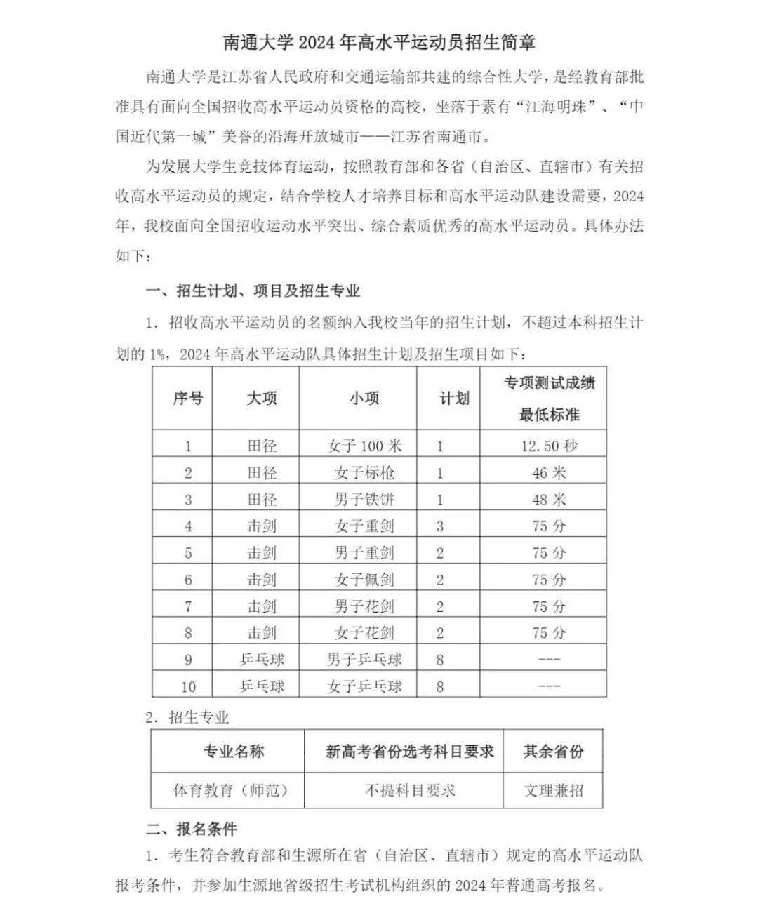 高水平运动员招生流程一览